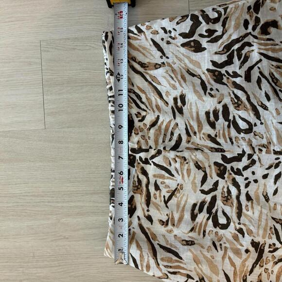 NWOT Tahari Wide Leg Linen Pants women's size M animal print flowy lightweight - Picture 5 of 5